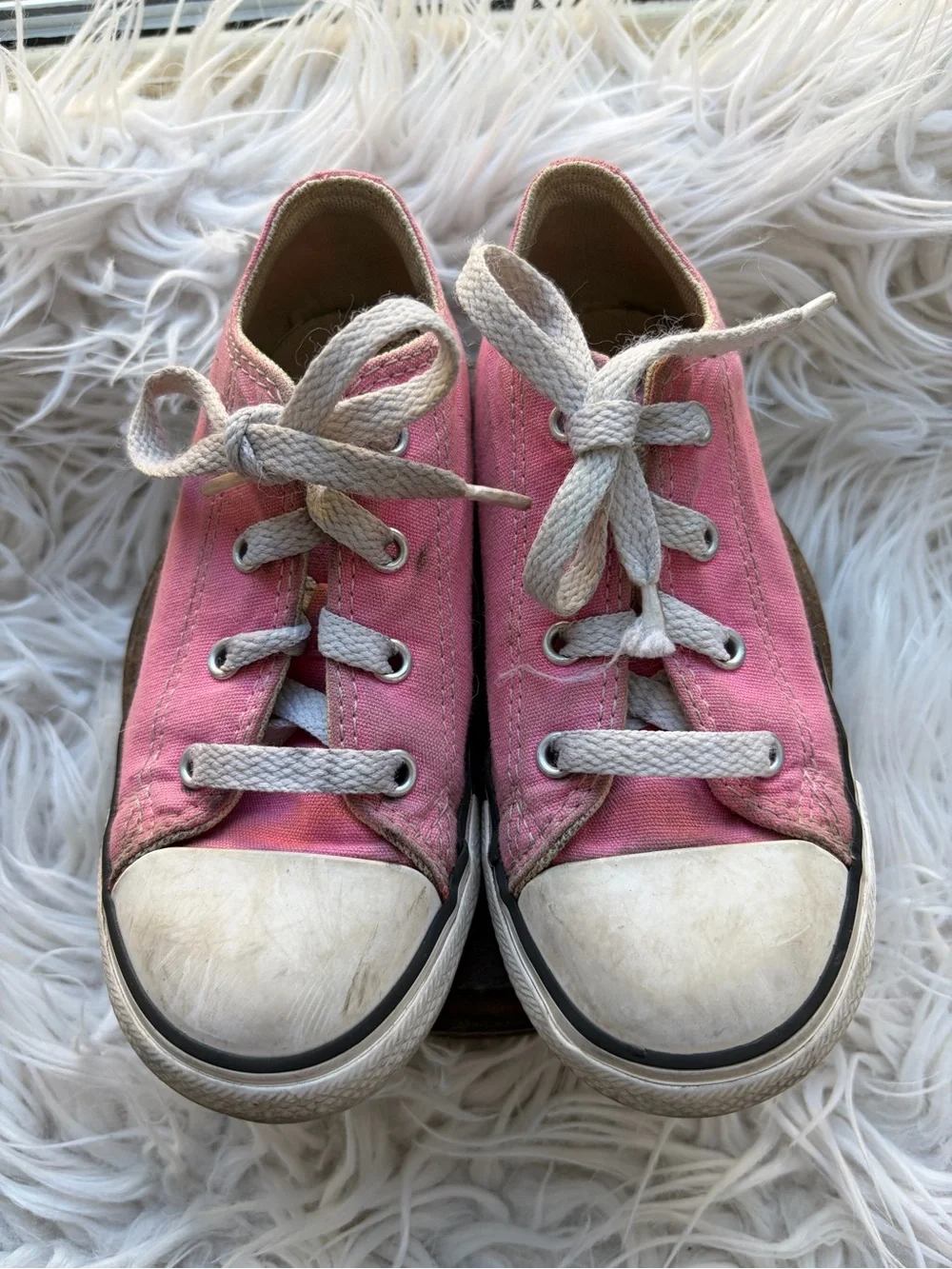 Kids Pink Converse Canvas Sneakers - Casual Lace-Up Shoes